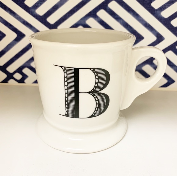 Anthropologie Other - Anthropologie B monogram white ceramic coffee mug